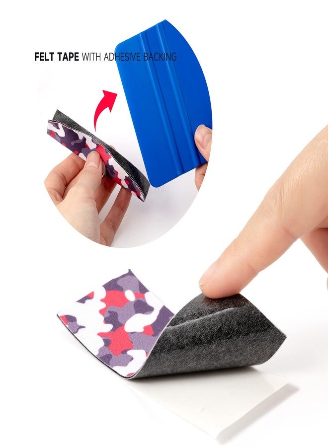 FOSHIO Micro Fiber Felt for Squeegee Edge Wrapping 2 Meters Length - Camouflage Felt to Cover The Edges of Hard Card Squeegees - Image 5